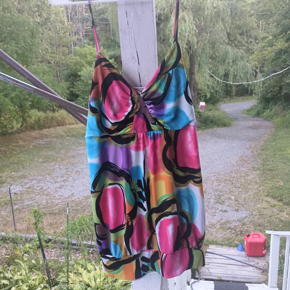 Vibrant Multicolor Spaghetti Strap Dress